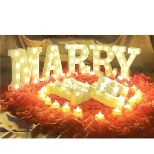 MARRY ME Proposal LED Marquee Light-Up Letters Like New